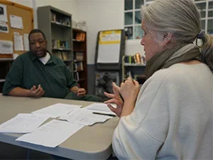 Image of PEI student and teacher