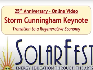 Image of solarfest text and sunburst
